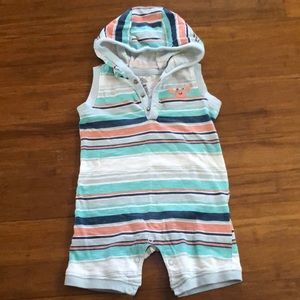 Carter’s striped hooded sleeveless romper